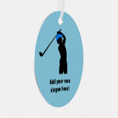 Ornement En Métal Golf Swing - texte golfer à customiser sur n'impor (Avant droite)