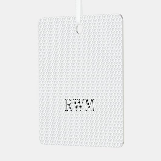 Ornement En Métal Golfer INITIAL PHOTO Golf Memorial Keepsaké (Avant gauche)