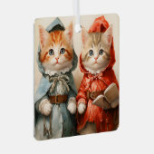 Ornement En Métal Gorgeous Orange Kitten Couple Christmas (Avant droite)