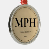 Ornement En Métal Graduation en or simple élégamment (Droite)