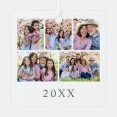 Ornement En Métal Grand-parents Photo Noël (Verso)