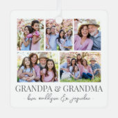 Ornement En Métal Grand-parents Photo Noël (Recto)