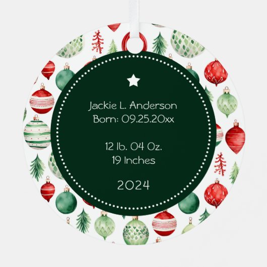 Ornement En Métal Grand-parents Premier Noël Photo Vacances Motif (Verso)