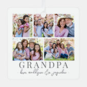 Ornement En Métal Grand-père Photo Noël (Recto)