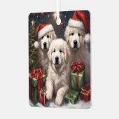 Ornement En Métal Grands Pyrénées Chiffres Cadeaux Noël Scène 1 (Avant gauche)