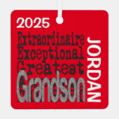 Ornement En Métal Grandson Extraordinaire CUSTOM (Verso)