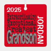 Ornement En Métal Grandson Extraordinaire CUSTOM (Recto)