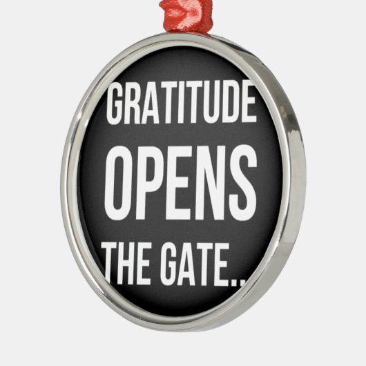Ornement En Métal Gratitude ouvre la citation inspirante Gate (Gauche)