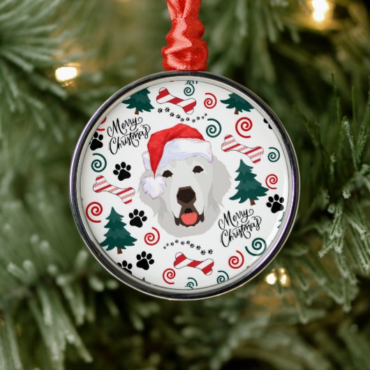 Ornement En Métal Great Pyrenees Santa Christmas Ornament Keepsake (Arbre)