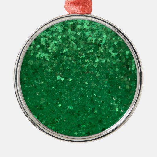 Ornement En Métal Green Glitter to Customize (Devant)