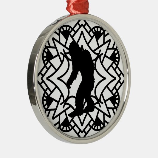 Ornement En Métal Gros pied, Sasquatch dans un Mandala (Droite)