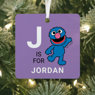 Ornement En Métal Grover   Nom personnalisé avec photo