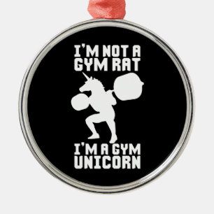 Ornement En Métal Gym Rat vs Gym Unicorn - Drôle Inspiration d'entra