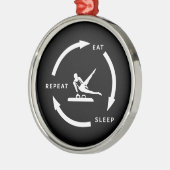 Ornement En Métal Gymnastique Artistique Masculine Manger Dormir Rép (Gauche)