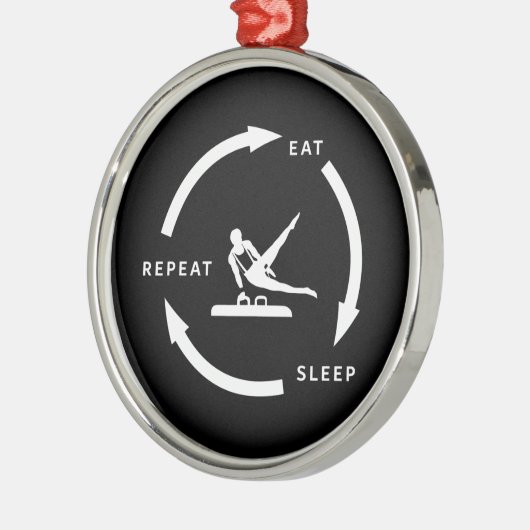 Ornement En Métal Gymnastique Artistique Masculine Manger Dormir Rép (Gauche)