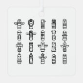 Ornement En Métal Haida Animaux Autochtones Indiens Haïda Autochtone (Verso)