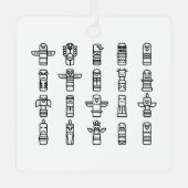 Ornement En Métal Haida Animaux Autochtones Indiens Haïda Autochtone (Recto)