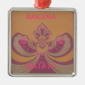 Ornement En Métal Hakuna Matata Joyeux Noël joli coeur design (Devant)