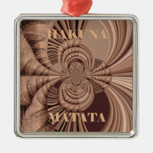 Ornement En Métal Hakuna Matata Kenya Giraffe Safari tissé Sourveni