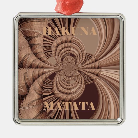 Ornement En Métal Hakuna Matata Kenya Giraffe Safari tissé Sourveni (Devant)