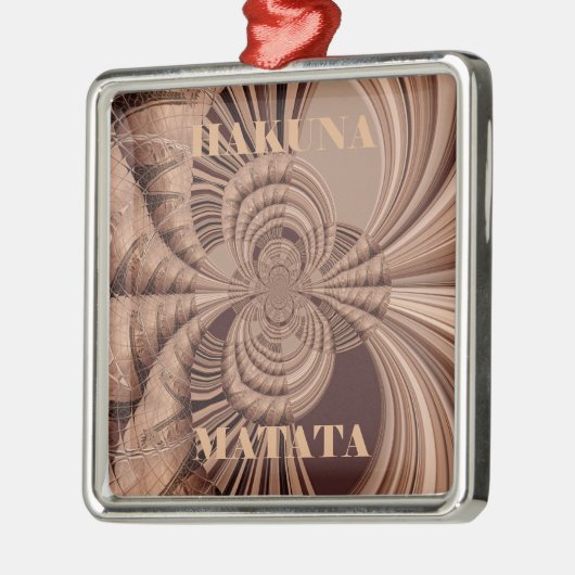 Ornement En Métal Hakuna Matata Kenya Giraffe Safari tissé Sourveni (Gauche)