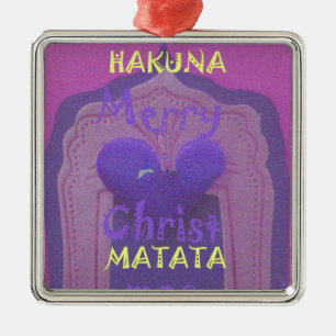 Ornement En Métal Hakuna Matata Merry Christmas Love Design.jpg