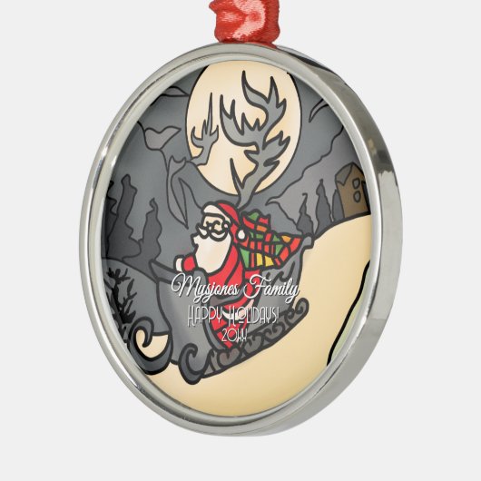 Ornement En Métal Hallow Rustic Holiday Claus (Gauche)