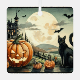 Ornement En Métal Halloween/Automne/Automne/citrouille/chat