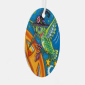 ORNEMENT EN MÉTAL HALLOWEEN HUMMINGBIRD & JACK-O'-LANTERN WHIMSY (Avant droite)