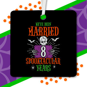 Ornement En Métal Halloween Spooktacular 8ème anniversaire Mariage