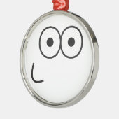 Ornement En Métal Happy Eyes and Mouth - Premium Round Orament (Gauche)