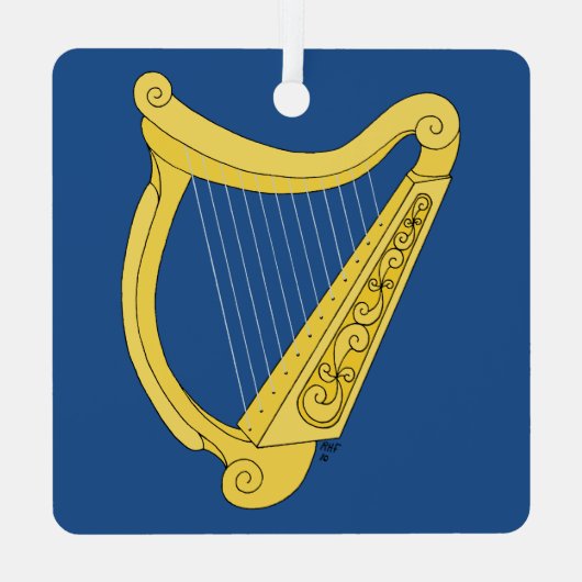 Ornement En Métal Harpe irlandaise (Verso)