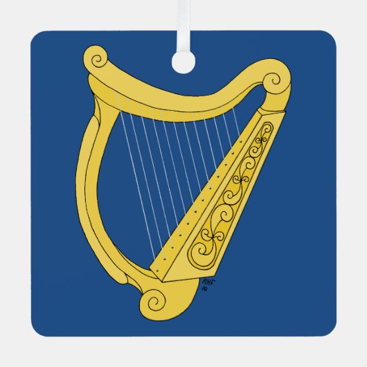 Ornement En Métal Harpe irlandaise (Recto)