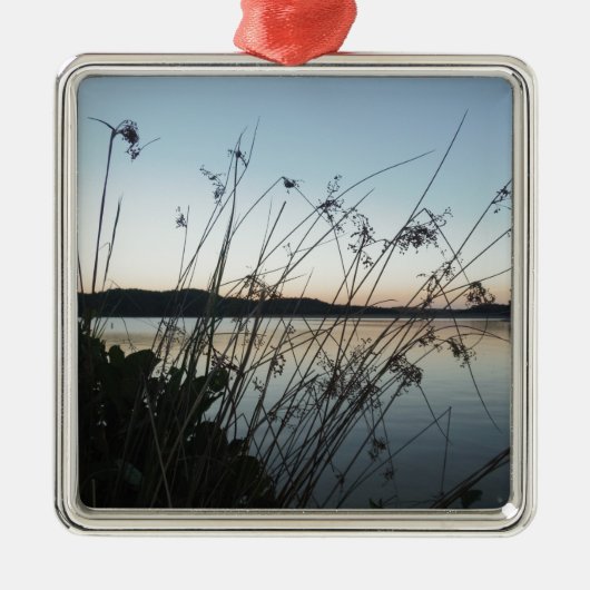 Ornement En Métal Herbes au lac Sunset (Devant)