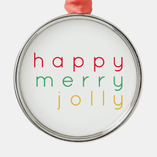 Ornement En Métal HEUREUX JEUX JOLLY Premium Round Ornament