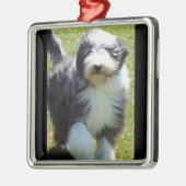 ORNEMENT EN MÉTAL HEUREUX SHEEPDOG ORNAMENT DE NOËL (Gauche)