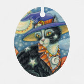 ORNEMENT EN MÉTAL HOCUS POCUS NOIR CAT WITCH & MOUSE HALLOWEEN (Verso)