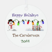 Ornement En Métal Holly Jolly Snowman (Verso)