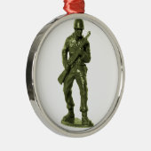 Ornement En Métal Homme vert d'armée (Droite)