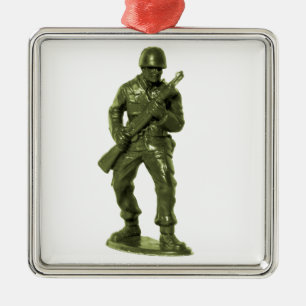 Ornement En Métal Homme vert d'armée