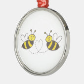 Ornement En Métal Honey Bees with Heart (Gauche)