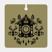 Ornement En Métal Horloge allemande Noël (Verso)