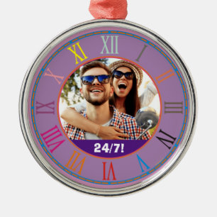 Ornement En Métal Horloge des chiffres romains 24h/24, 7j/7 ! Heureu