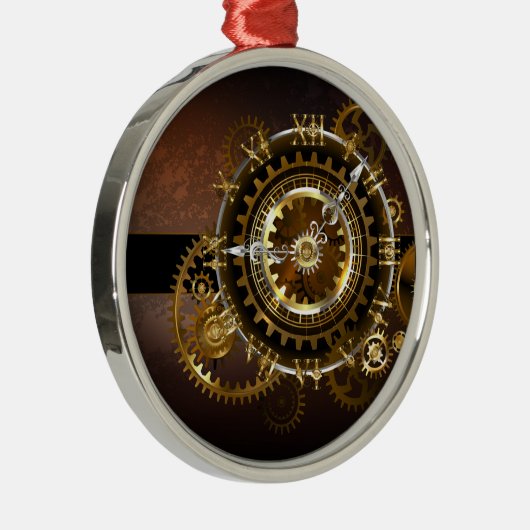 Ornement En Métal Horloge Steampunk avec des engrenages anciens (Droite)