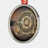 Ornement En Métal Horloge Steampunk avec des engrenages anciens (Gauche)