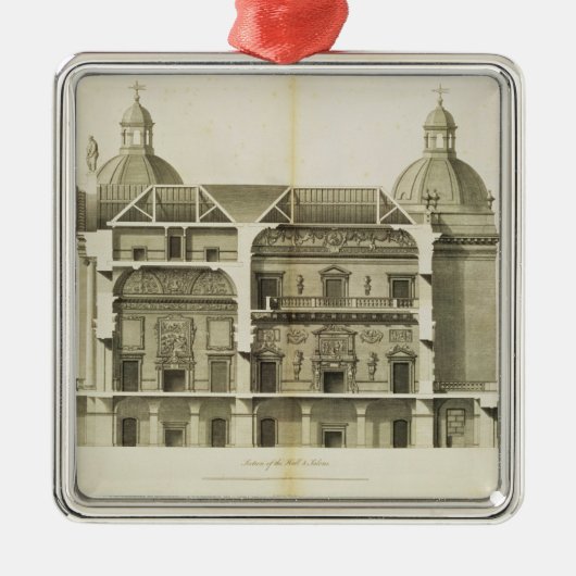 Ornement En Métal Houghton Hall : section transversale du Hall et du (Devant)