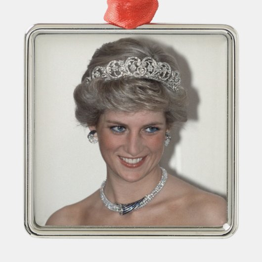 Ornement En Métal HRH Princesse Diana Xmas (Devant)