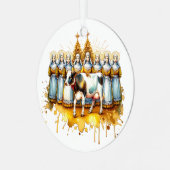 Ornement En Métal Huit employées de maison | Douze jours de Noël (Avant gauche)