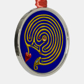 Ornement En Métal HYPER LABYRINTH bleu (Droite)