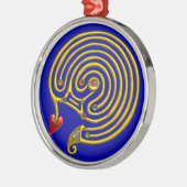 Ornement En Métal HYPER LABYRINTH bleu (Gauche)